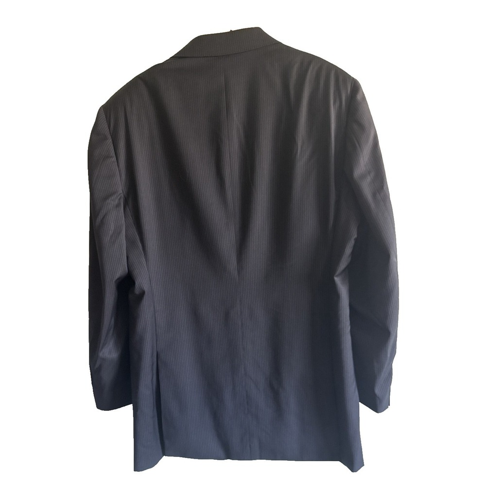 Canali Dark Navy Pinstripe 100% Wool Suit Coat 54 L Business Italy‎ - Picture 3 of 7